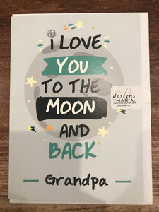 Designs By Maria Father's Day Card-Moon Grandpa