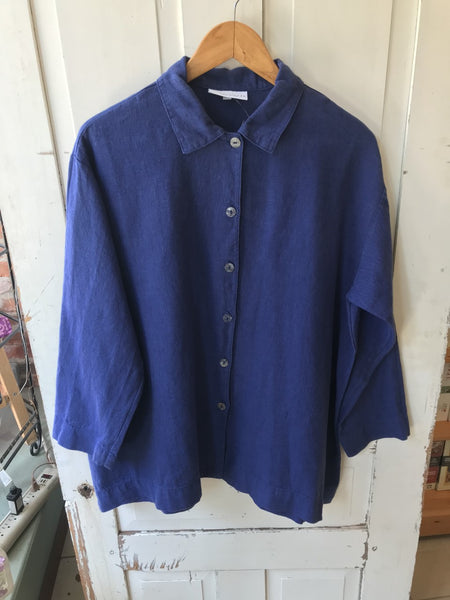 Long Sleeved Gordon Shirt-Heavy Linen