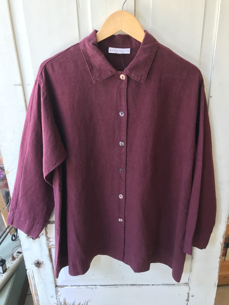 Long Sleeved Gordon Shirt-Heavy Linen