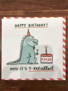Ohh Deer Birthday Card-T Rexcellent Birthday