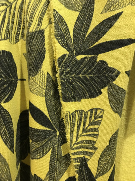 Bryn Walker Long Wrap Vest-Leaves Print Bamboo Fleece