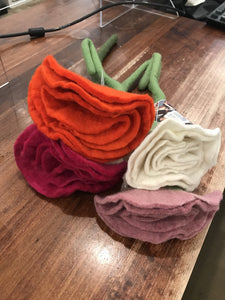 Hamro Village Felted Rose Flowers