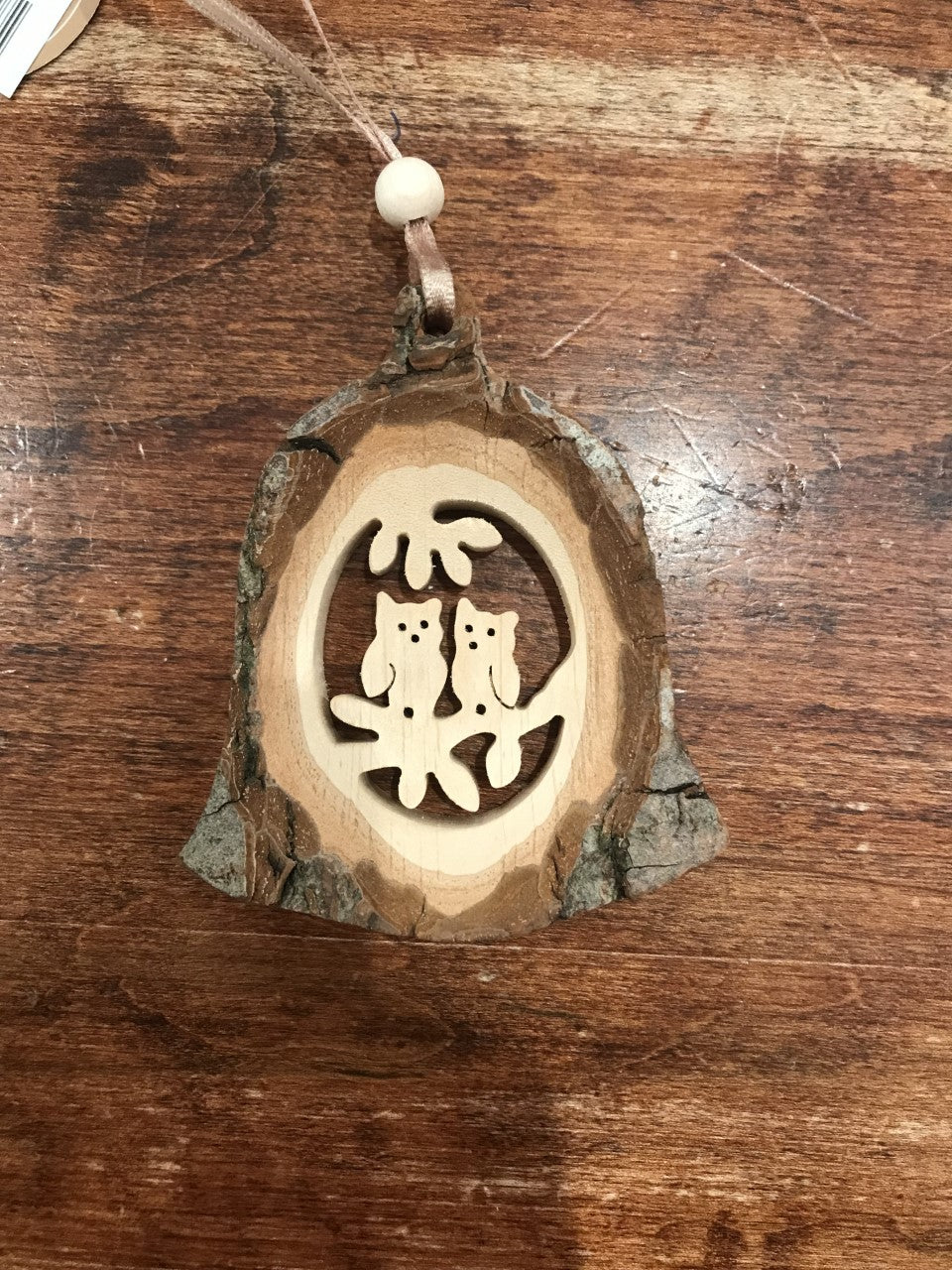 Waldfabrik Wooden Ornament-Bell Owls