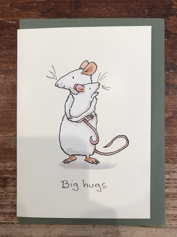 Two Bad Mice Blank Card-Big Hugs