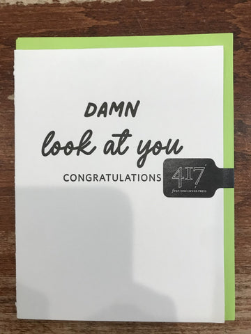 417 Press Congratulations Card-Damn